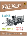 Lanz Mähdrescher MD 260 S (MD 35 S-MD 40 S) Bilder & Zeichnungen Bedienungsanleitung   -  annoligno 618
